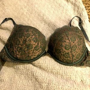 VS green rhinestone push up bra 34 C